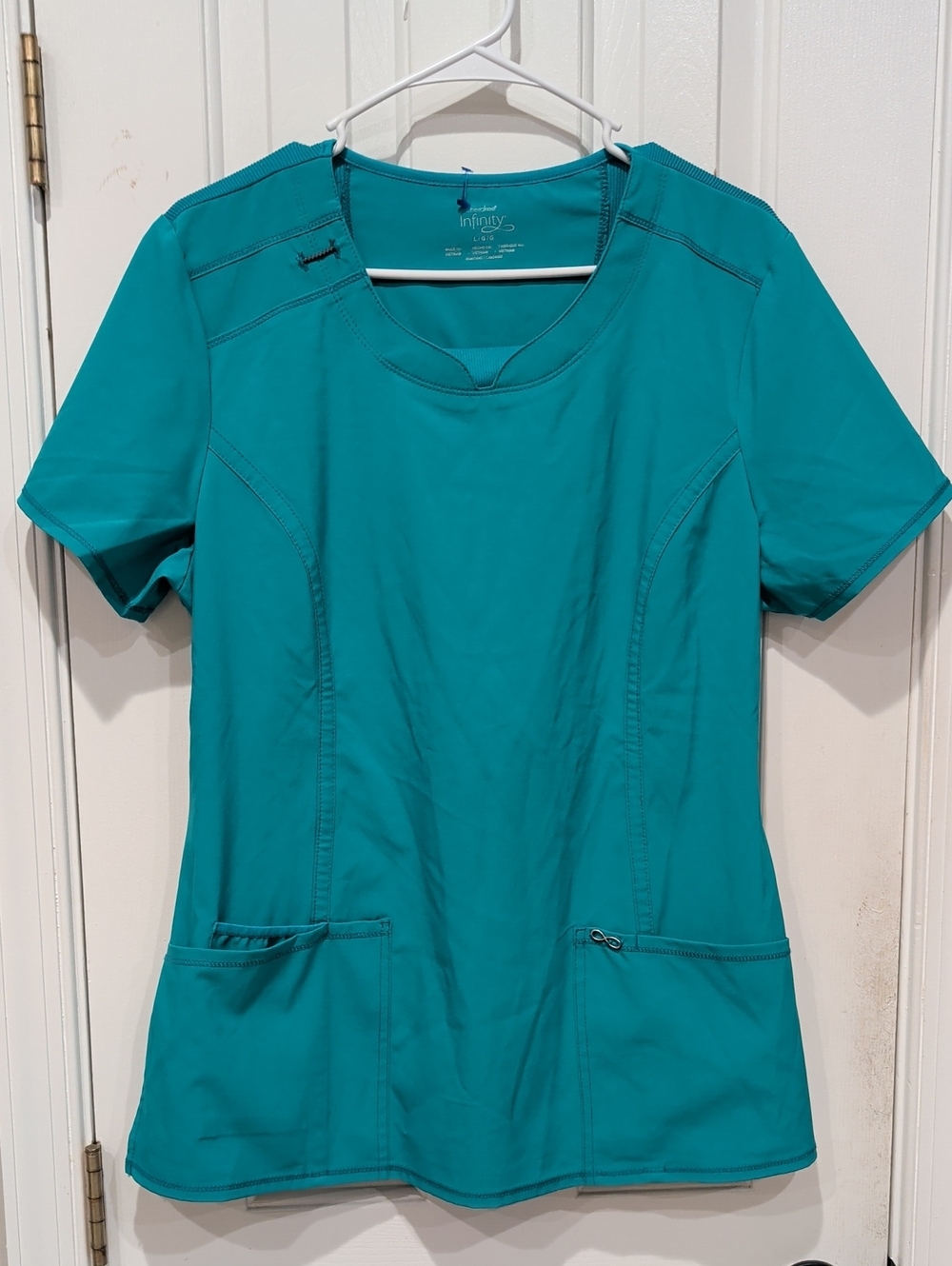 Infinity Teal Short-Sleeve Women's Medical Top